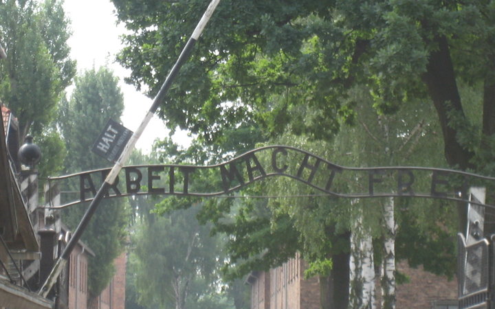 Arbeit macht frei - concentration camp Auschwitz entrance