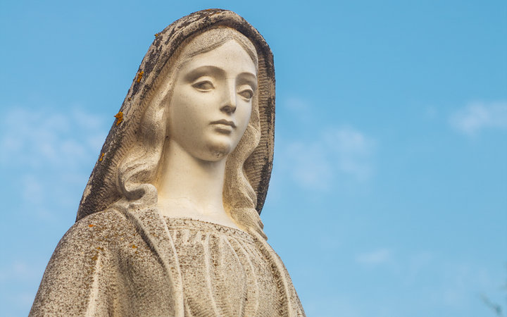 Old Classic Stone Statue of Maria Magdalena