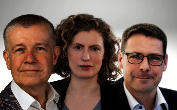 Die Akademie-Direktor*innen Sebastian Kranich, Friederike Krippner und Christoph Maier