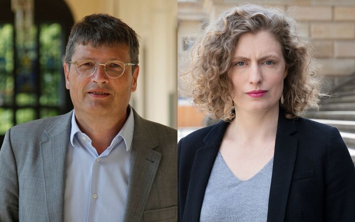 Porträtfotos von Reiner Anselm und Friederike Krippner