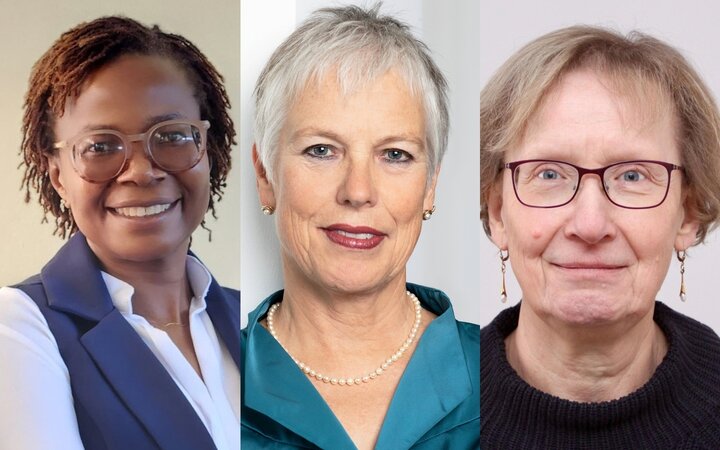 Porträtfotos von Shynet Chivasa, Katharina von Kellenbach und Daniela Stiftel-Völker