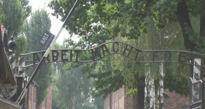Arbeit macht frei - concentration camp Auschwitz entrance