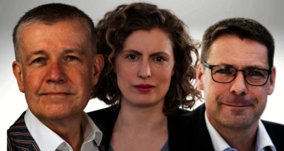 Die Akademie-Direktor*innen Sebastian Kranich, Friederike Krippner und Christoph Maier