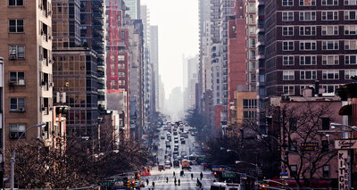 New York, Blick die 2nd Ave hinunter auf Höhe der 58th E St.