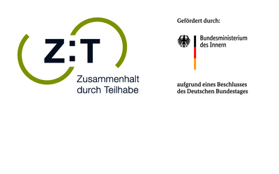 Zusammenhalt durch Teilhabe. Gefördert durch das Bundesministerium des Innern aufgrund eines Beschlusses des Deutschen Bundestages.