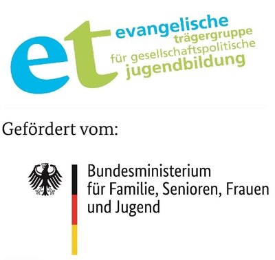 KJP Förderhinweis et evangelische Trägergruppe für gesellschaftspolitische Jugendbildung gefördert vom Bundesministerium für Familie, Senioren, Frauen und Jugend