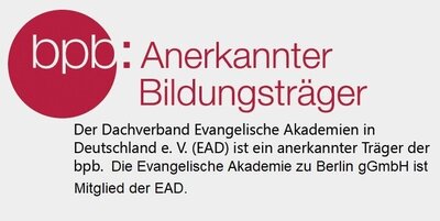 bpb Bundeszentrale für politische Bildung Der Dachverband Evangelische Akademien in Deutschland e.V. (EAD) ist ein anerkannter Träger der bpb. Die Evangelische Akademie zu Berlin gGmbH ist Mitglied der EAD.