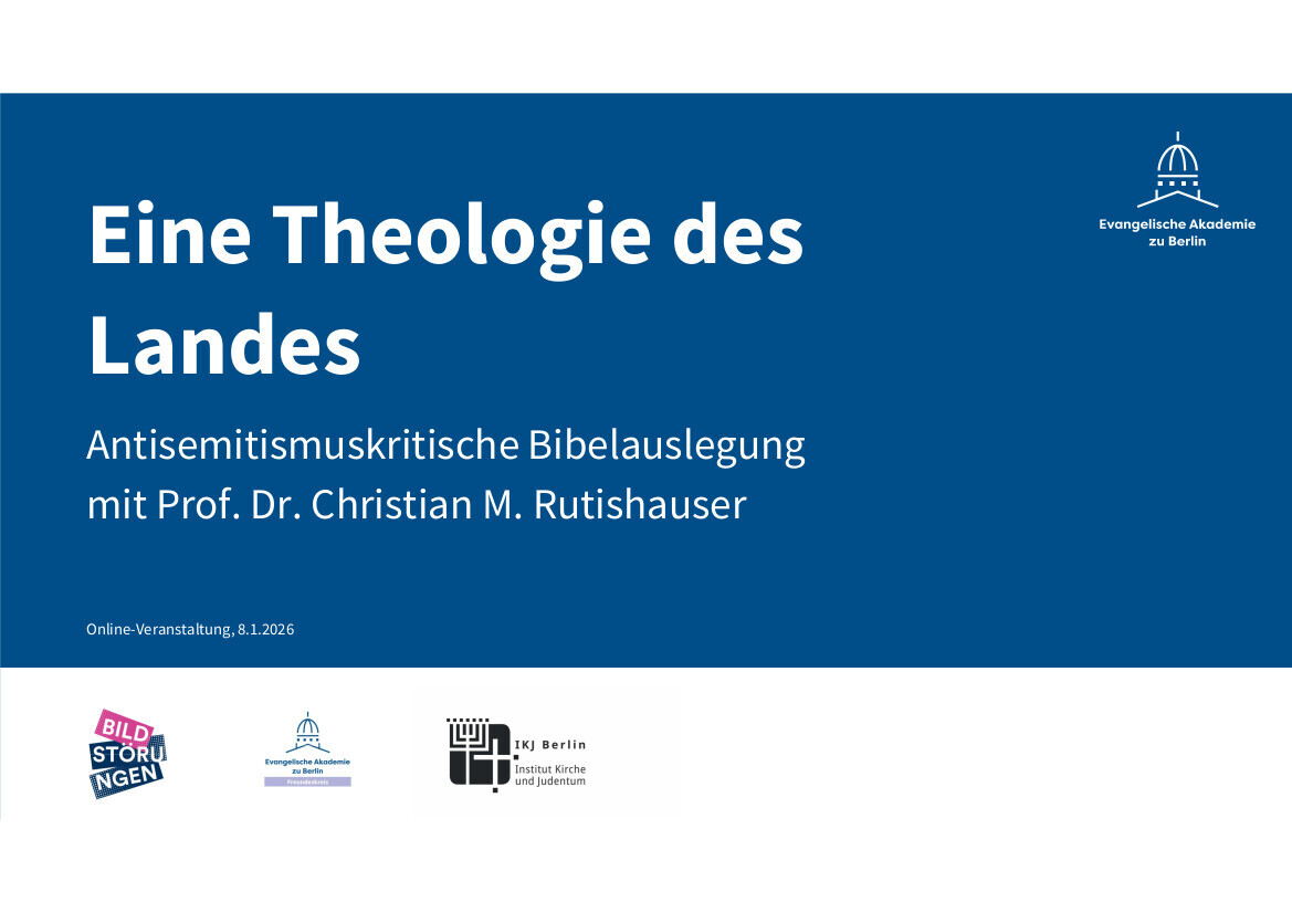 Titelfolie der Veranstaltung "Eine Theologie des Landes"